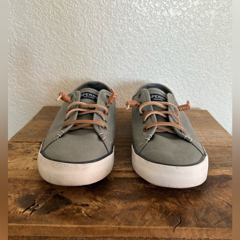 Sperry Grey Top Sider Shoes Sneakers. Size 9.5 - Picture 3 of 9